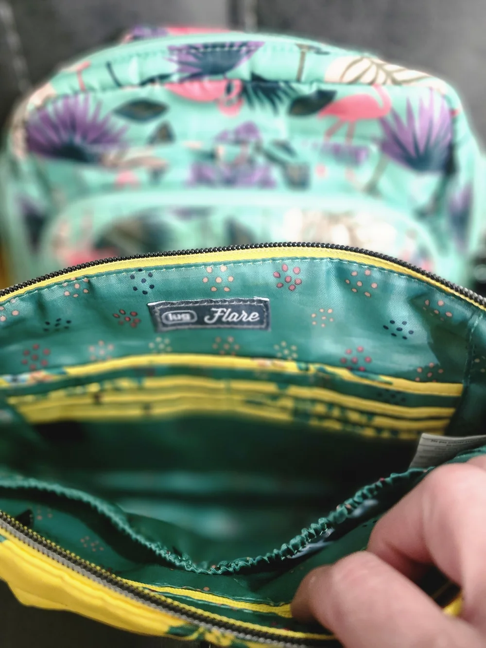 Yellow Floral Crossbody Bag - Lightweight Women's Shoulder Bag